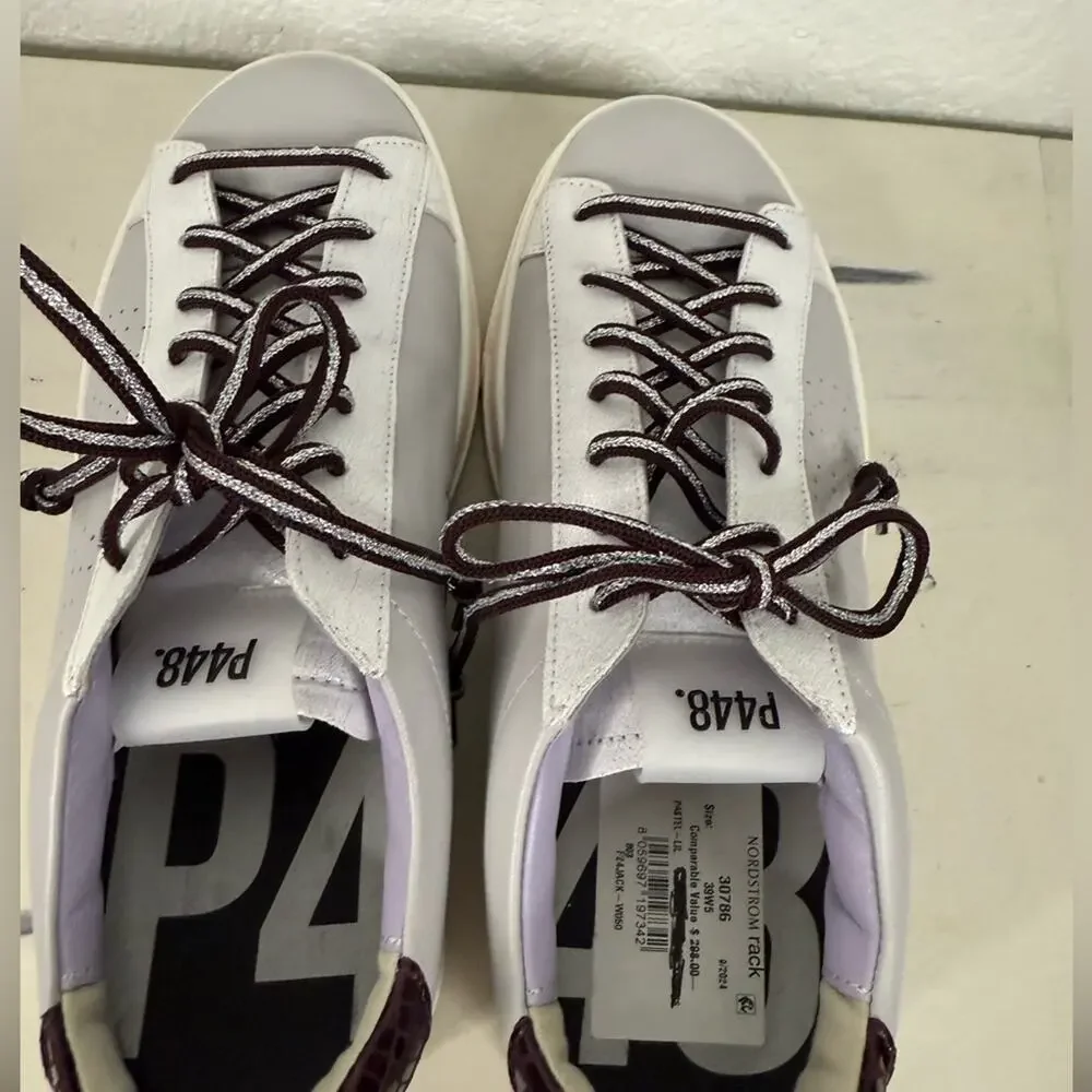 New P448 Jack Perforated Sneaker in pastel lilac Preppy Casual Luxury